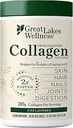 Büyük Lakes Wellness Collagen, Tozu Skin, Hair, Nails, Commons & Digestion - Unflavored - Quick Dissolve Hydrolyzed, Non-GMO, Keto, Kosher - 10 ozz