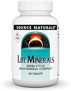 Πηγές Naturals Υψηλή Βιοδραστηριότητα Ορυκτά Ζωής, Σιδήρου δωρεάν - Krebs Κύκλος Multi- Mineral Complex - 60 δισκία