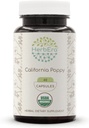 HerbEra California Poppy 60 Κάψουλες, 800 mg, Φτιαγμένα με USDA Organic California Poppy (Escholzia Californica) Αποξηραμένα Βότανα και Λουλούδι (60 κάψουλες)