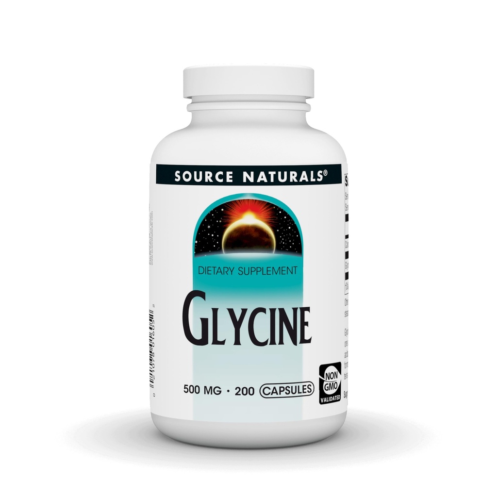 Source Naturals Glycine 500 mg Deriary Supplement - 200 Capsules