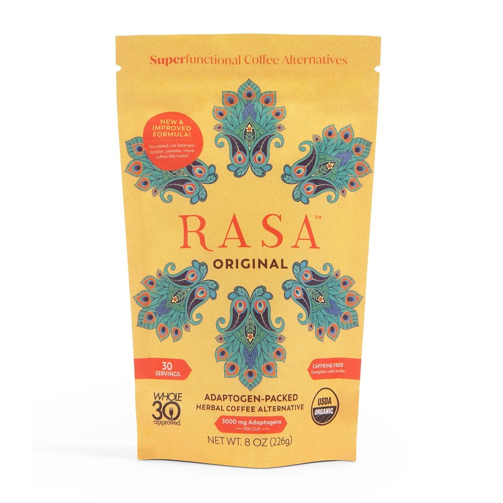 Rasa Original – Daha İyi Genel Sağlık, Daha İyi Uyku, Clearer Skin | Vegan, Keto, 30, Ayurveda Wellness Tonic with Chaga + Reishi oz / 30 Hizmet)