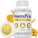 Zen Nutrients YaraVite Pre & Post Surgery Support, Scar & Yara Bakımı, Scar Treatment, Plastik & General Surgery, Heal Faster & Aids in Recovery Time w/Bromelain, Turmeric & Arnica - 60 Vegan Caps