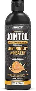 Onnit Joint Oil: Γαλακτωματοποιημένο Υγρό ιχθυέλαιο για την υποστήριξη της κοινής υγείας και κινητικότητας - Tangerine Flavor (12oz)