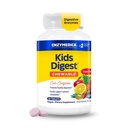 Enzymedica Kids Digest - Chewable Digestive Enzyme Supplement for Kids, Daily Digestion & Gut Health Support, Helps Break Down Fiber, Protein, & Carbs, Fruit Punch Flavor, Sugar Free - 60 Tablets