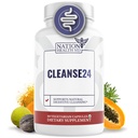 Cleanse24 - Εντερογενής Καθαρισμός για Ανθρώπους με Wormwood, Παπάγια, Μαύρο Καρύδι - Βότανο Εντερική Καθαριότητα, Καθαρισμός για Άνδρες & Γυναίκες, 60 Κάψουλες