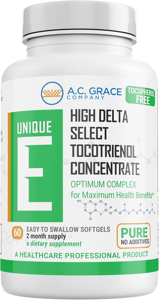 A.C. Grace Company, Unique E Tocotrienols - Tocopherol Free Softgels, 60 Kont
