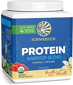 Sunwarrior - Savaşçı Toplantısı, Bitki Temel, Raw Vegan Protein Toz Bes & Hemp, Vanilla, 15 Hizmet, 13.2 Ounce