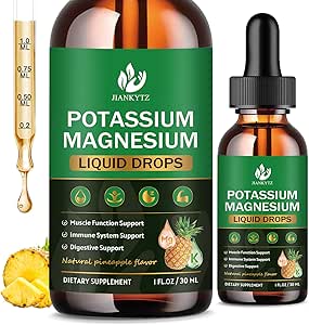 (2 Pack) Immune Health & Muscle Support için Potasyum Magnezyum Tamam, Yüksek Abhidrasyon, Üç Magnezyum Kompleksi ile Glycinate, Taurate, Citrate ve P Properties, Pinele Flavour, 1 Fl Oz Oz Oz