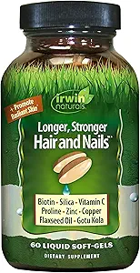 Healthy Skin & Hair Plus Nails by Irwin Naturals, Nutrient Rich, Provides Shine and Strength, 60 Liquid Softgels