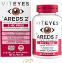Viteyes AREDS 2 çinko Free Macular Support, Natural Allergen Free Capsules with Vitamin E, Vitamin C, Lutein & Zeaxanthin, No çinko, No Copper, Eye Doctor Trusted, ABD'de Üretilen 120 Ctt