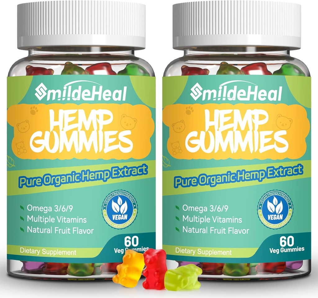 2 Πακέτο κάνναβης Gummies, 1.500.000 επιπλέον ενίσχυση οργανική κάνναβη Gummies, συμπλήρωμα κάνναβης Gummy με εκχύλισμα λαδιού κάνναβης, 120 Gummies