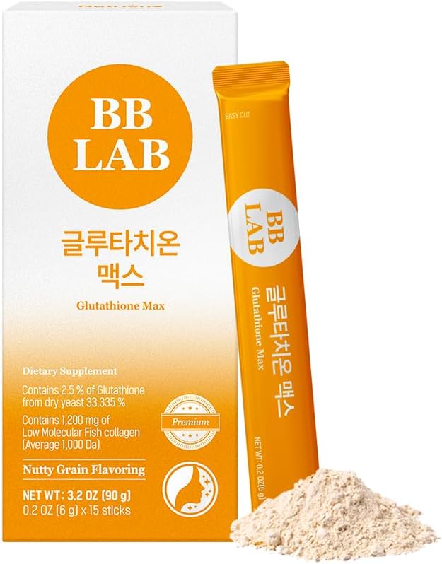 BB LAB Glutathione Max Toz Stick Supplement, Kore Glutathione, Low Molecular Fish Collagen for Woman, Vitamin C, Fast Abxia, Antioksi, Anti-Aging