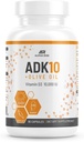 ADK 10 Συμπλήρωμα βιταμίνης + Ελαιόλαδο για Καλύτερη Απορρόφηση - με Βιταμίνες Α + D3 (10.000 eu) + K2 (MK7+MK4) - 90 Καψάκια - Χορτοφαγικά - Μη ΓΤΟ