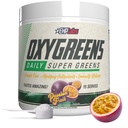 EHP Labs OxyGreens Super Greens Powder with Spirulina & Chlorella, Prebiotic Fiber, Probiotics & Digestive Enzymes – Antioxidant Green Superfood Supplement - 15 Servings (Passionfruit)