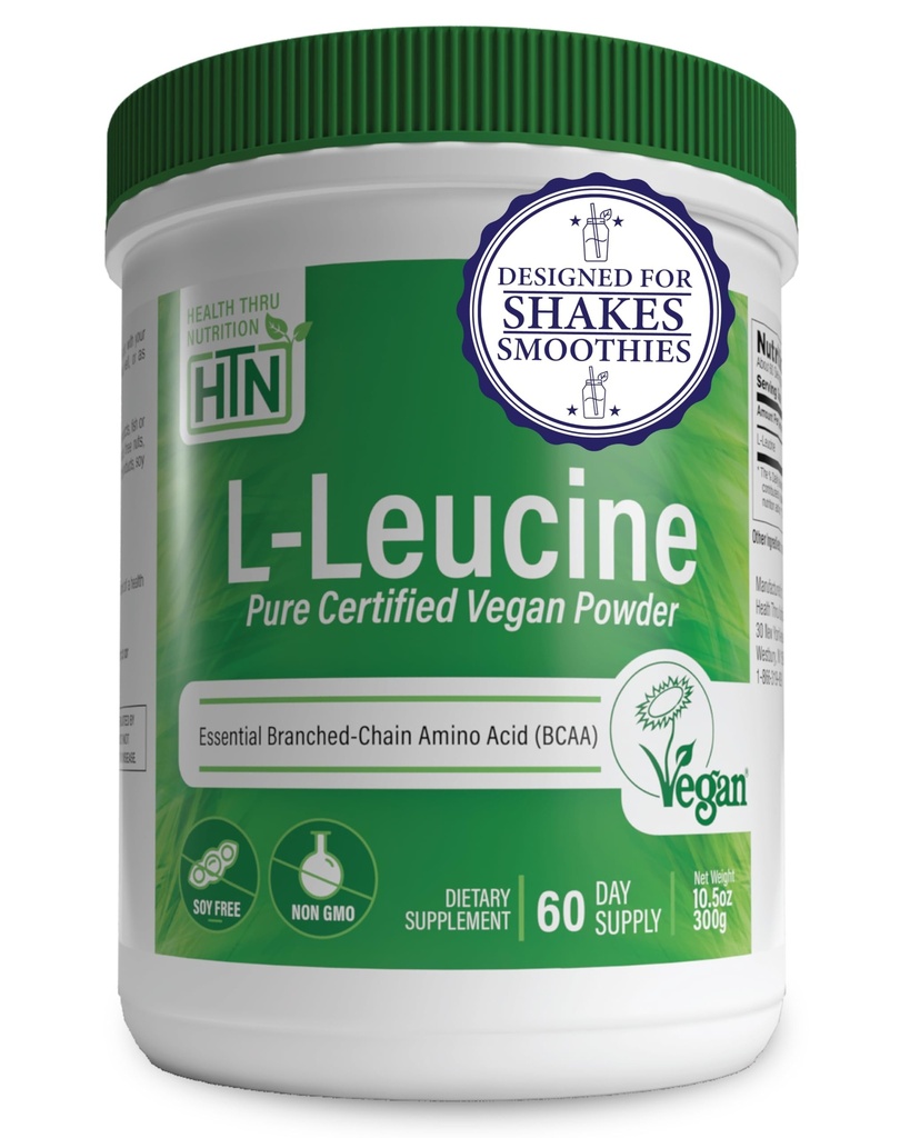 Sağlık Thru Beslenme Saf L-Leucine Toz 300g | sertifikalı Vegan | Fermented | Non-GMO | Essential BCAA | 3rd Parti Test Edildi | 5 Grams per Servis | (60 Hizmet)