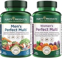 Purity Products Bundle - Men's Perfect Multi + Women's Perfect Multi - Men - Supports Healthy Vitality, Energy + More - Women - Supports Urinary Tract Health, Immunity, Hair Skin Nails + More