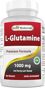 Çalışma için En İyi Doğal L-Glutamine 1000 mg Yakıt (Non-GMO) Tabletler, 180 Sayı