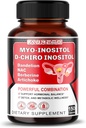 Myo-Inositol + D-Chiro Inositol – 150 Capsules – Folate, NAC, Berberine, CoQ10 ve Detox Mix – Destek Hormonal Denge & Metabolic Wellness – Non-GMO, Gluten-Free-GMO, Gluten-Free-