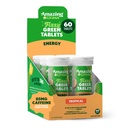 Amazing Grass Fizzy Yeşil Tabletler Enerji Tropikal: Greens + Green Tea Caffeine, Water Flavoring Tablet Antioksis, 60 Kont