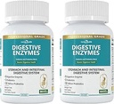 Erkekler ve Kadınlar için Probiyotikler & Prebiyotikler, 8 Key Enzymes, Protease, Amylase & Lipase | 180 Capsules - A 60-Day Supply for Bloating & Gas Relief - Non-GMO