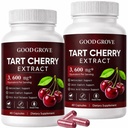 Good Grove Tart Cherry Capsules 3600mg | 10:1 Tart Cherry Extract with Natural Antioxidants | Supports Daily Wellness & Mobility | Promotes Restful Sleep | Non-GMO | Gluten Free | 60 Counts (2)