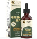 Green Tea Liquid Extract Drops - Immune Support (Antioxys & Polyols) Tamam. Gentle Energy'yi teşvik eder. Organik Malzemeler, Non-GMO, Alkol & Gluten Ücretsiz (Non-Flavored)