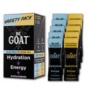 BeGOAT Clean Energy | Variety Pack Stick Packs | Energy + Hydration + Antioxidants Mix with Electrolytes | Zero Sugar, Plant-Based | 100mg Caffeine | 10 Pack