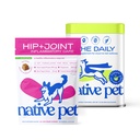 Native Pet Health & Mobility Bundle: Relief Chews for Dogs (30 Air-Dried Chews) & The Daily Dog Multivitamins (30 Scoops) - Anti-Inflammatory for Strong Joints & 11-in-1 Multivitamin for Pups