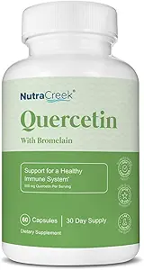 Quercetin Supplement | 1-2 Ay Quercetin 500 mg with Bromelain to Help Abors. Quercetin ve Bromelain for Immune System Support & Season Support | 60 Capsules