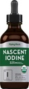 Piping Rock Nascent Iodine Drops Organic | 2 fl oz | Sıvı Vegan Supplement | Non-GMO, Gluten Free