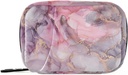 Pink Mermer Texture Pill Box 7 Günlük Pill Case Travel Pill Organizer Bag ile Rolls Portatif Haftalık Vitamin Tıp Tamamlayıcı Pouch Bag