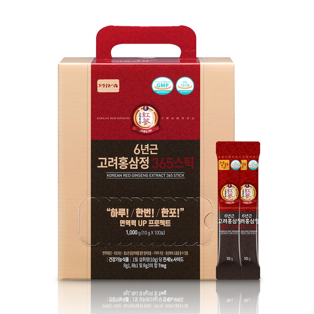 6 Yıl Kore Red BTC 365 | 100 Sticks | Vegan | 7 mg Ginsenosides Per Stick