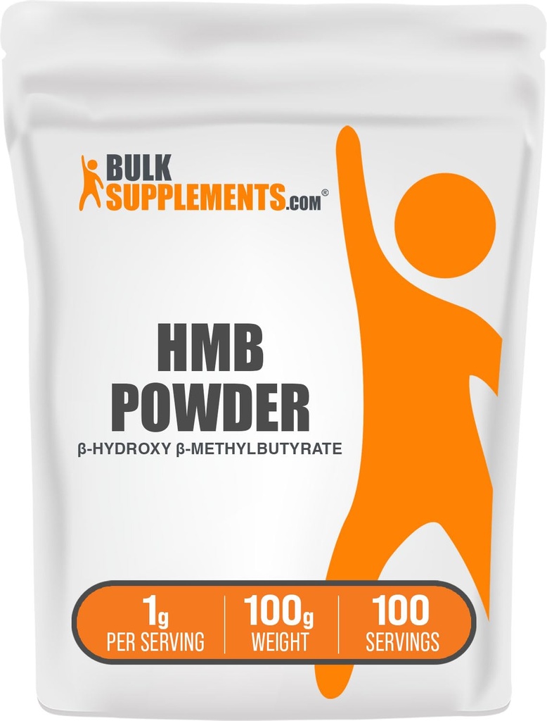 BulkSupplements.com HMB Toz - Steel HMB, Beta-Hydroxy Beta-Methylbutyrate - HMB Toz Supplements, Gluten Free - 1g per Service, 100g (3.5 oz) (Pack of 1)