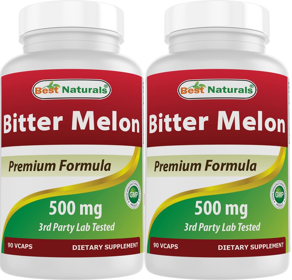 Best Naturals Bitter Melon 500 mg 90 Vcaps (90 Count (Pack of 2))