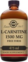 Solgar L-Carnitine 1500 mg Sıvı, 16 oz. - Natural Lemon Flavor - Heart Health - Supports Energy, Metabolism, Egzersiz Endurance & Recovery - Non-GMO, Vegan, Gluten & Dairy Free - About 31 Services