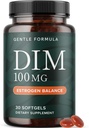 DIM Supplement 100 mg | Estrogen Balance for Women & Men | Diindolylmethane for Hormon Dengesi, Hormonal Acne, Menopause & Antioxy Support | with MCT Oil & E | Gentle Softgels | 30 Ct.