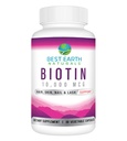 Best Earth Naturals Biotin 10,000mcg - Extra Strength Biotin Vitamin Supplement to Support Hair Growth, Strong Nails, Long Eye Lashes and Healthy Skin
