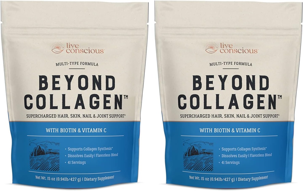 Live Consciious Beyond Collagen Multi Collagen Powder - Τύποι I, II, III, V & X 