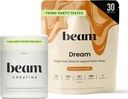 Beam Dream Sleep Toz & Tinatine Sche, Üçüncü Parti Doğal Uyku Yardımı ve Kurtarma Supplement'i Micronized Tinatine Monohidrat ile Test etti, Unflavored Pure Kretine Toz