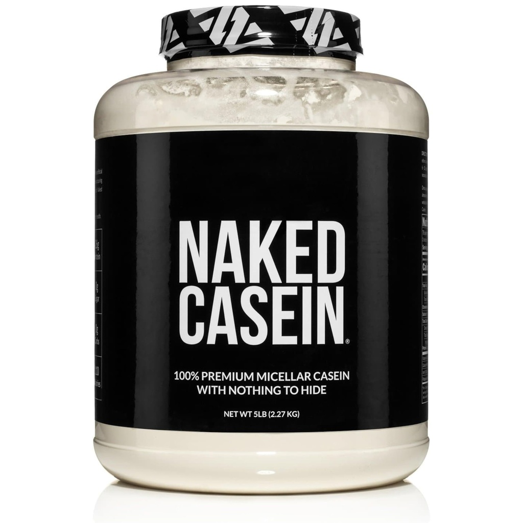 NAKED Casein - 5Lb Micellar Vakain Protein Tozu - Bulk, Zero Carb, GMO-Free, Gluten Free, Soy Free, Preservative Free - Stimulate Kas Büyüme - Gelişmiş Kurtarma - 76 Servisler