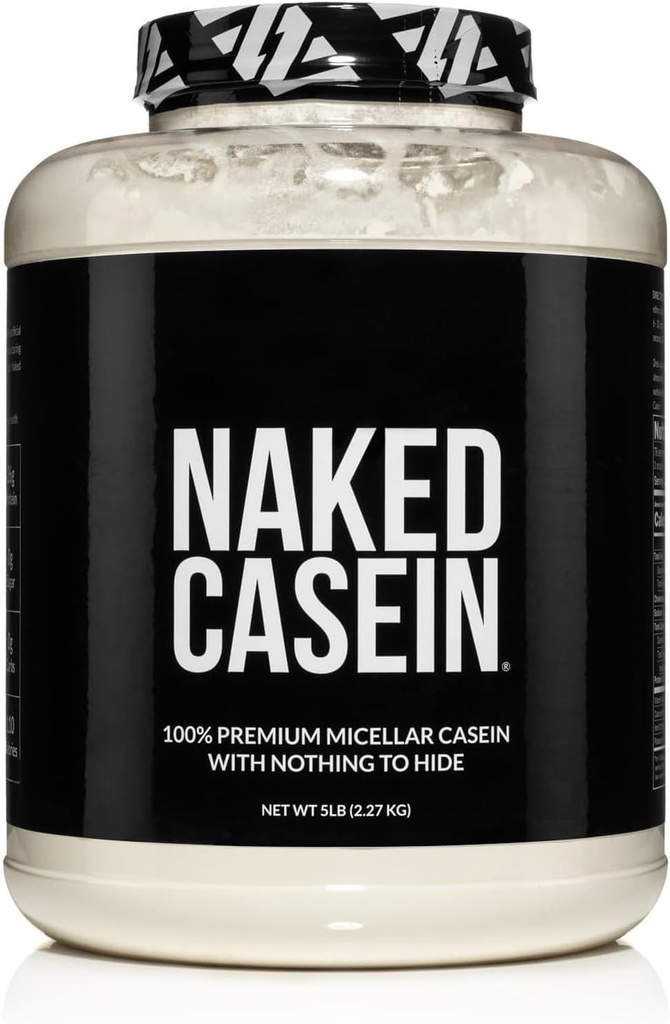 NAKED Casein - 5Lb Micellar Vakain Protein Tozu - Bulk, Zero Carb, GMO-Free, Gluten Free, Soy Free, Preservative Free - Stimulate Kas Büyüme - Gelişmiş Kurtarma - 76 Servisler
