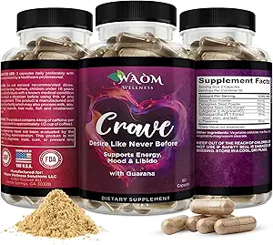 Crave – Kadınlar Maca, Ashwagandha & L-Theanine – Natural Energy, Mood & Hormon Balance Support – 60 Vegan Capsules