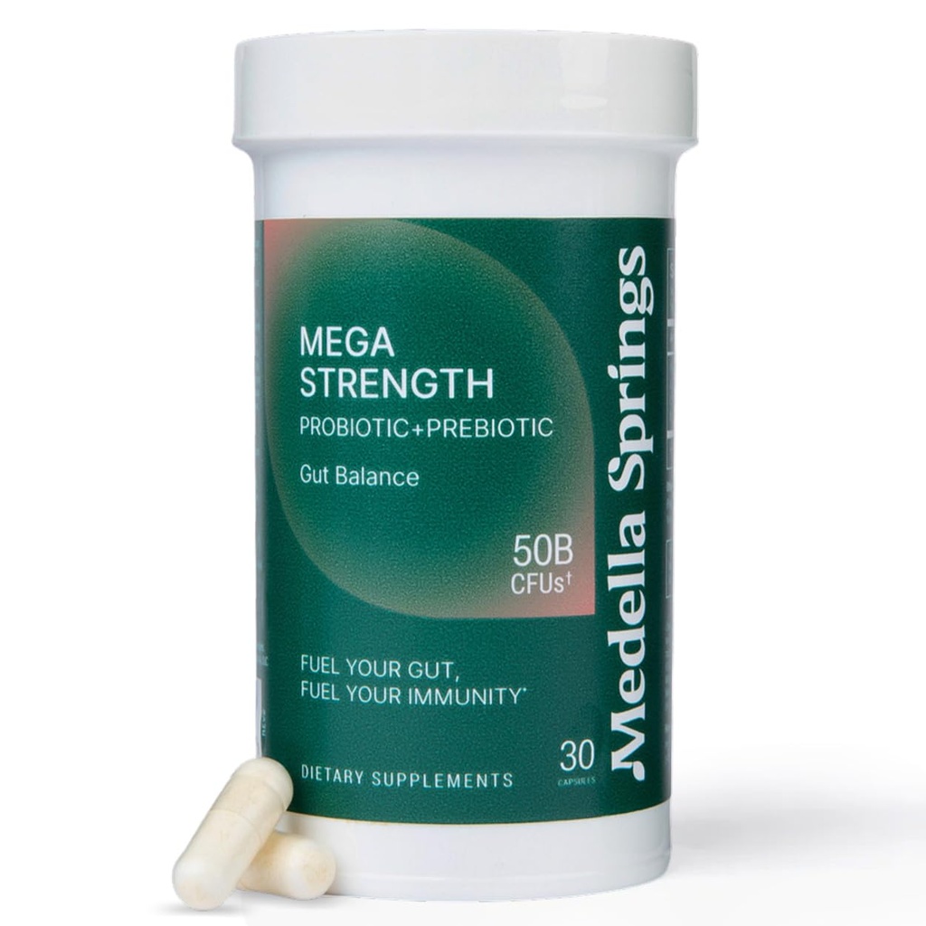 Mega-Strain 50 Milyar CFU Probiyotiks + Prebiyotiks 30 Caps Probiyotiks for Women & Men - Good Flora Probiyotik & Digestive Health - No Refrigeration Required Probiyotiks Lactobacillus Rhamnosusus