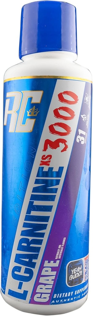 Ronnie Coleman Signature Series L-Carnitine XS 3000 Sıvı, Amino Asits Metabolism ve Lean Muscle Strength Support, Stimulant Free, Sugar Free, Zero Carbs, Grape, 16 Oz