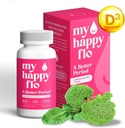 My Happy Flo PMS Support Supplement for Women with Iron, PMS Relief Hormon Support for Women, 10in-1 PMD Supplements for Women | DIM & I3C Indole-3-Carbinol for Cramp Relief, Heavy Flow - 60 Caps
