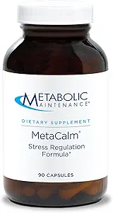 Metabolic Bakım MetaCalm - GABA L-Theanine Supplement for Calm, Sleep, and Stres Desteği, B6, Active Folate, Magnezyum & 5-HTP Kompleks for Yetişkinler, Men and Women - 90 Capsules