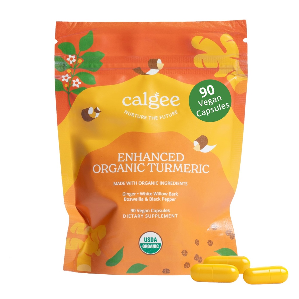 Premium 5-σε-1 Turmeric Curcumin 1100mg συμπλήρωμα: Ενισχυμένη Φόρμουλα Απορρόφησης με Μαύρο Πιπέρι, Boswellia & White Willow, USDA Organic Joint Wellness Support, Made in USA, 3rd Party Tested - 90 Ct.