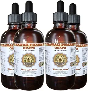 Grape Liquid Extract, Grape (Vitis Vinifera) Seed Tincture Supplement 4x4 oz