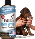 PetSilver Immune Support, Natural Nebulizer Çözüm, Cats & Dogs, Allergies, Sinus & Cough Treatment, Easy to Use, Patented Chelated Silver, Made in the USA, 16 fl ozz