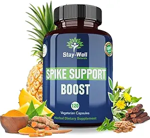 Spike Support Supplement, Nattokinase, Dandelion Root, Irish Sea Moss, Selenium, Black Seed- Natural Immunity Alert | Vegan, Non-GMO, Gluten-Free, 60 Day Supply, 120ct